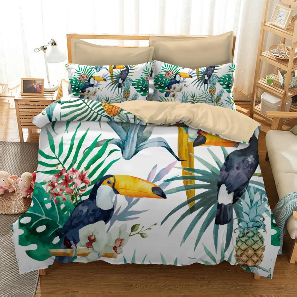 Chinese Bedclothes Single Double Soft Duvet Cover With Pilowcase 3D Children Kids Beding Set Traditional Quen Warm Comforter Sets Carton Birds