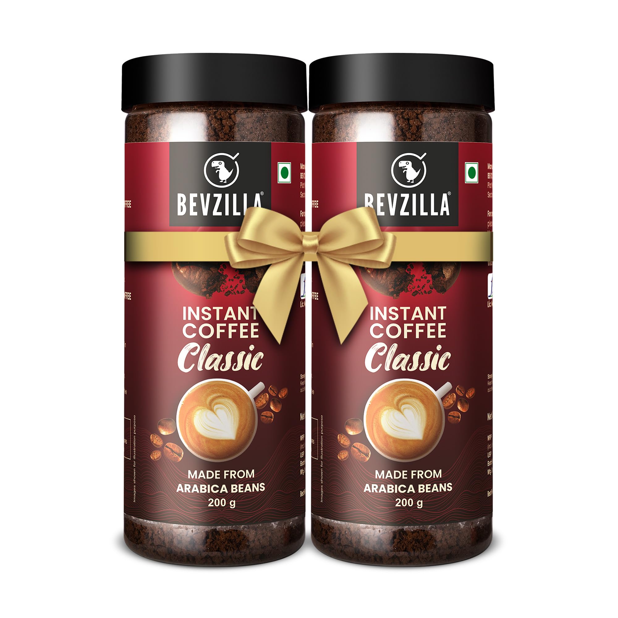 

Bevzilla 400 Gram (200GMx2) Classic Instant Coffee Powder | Arabica Beans | Perfact For Espresso, Latte & Cappucino | Enjoy Hot & Cold