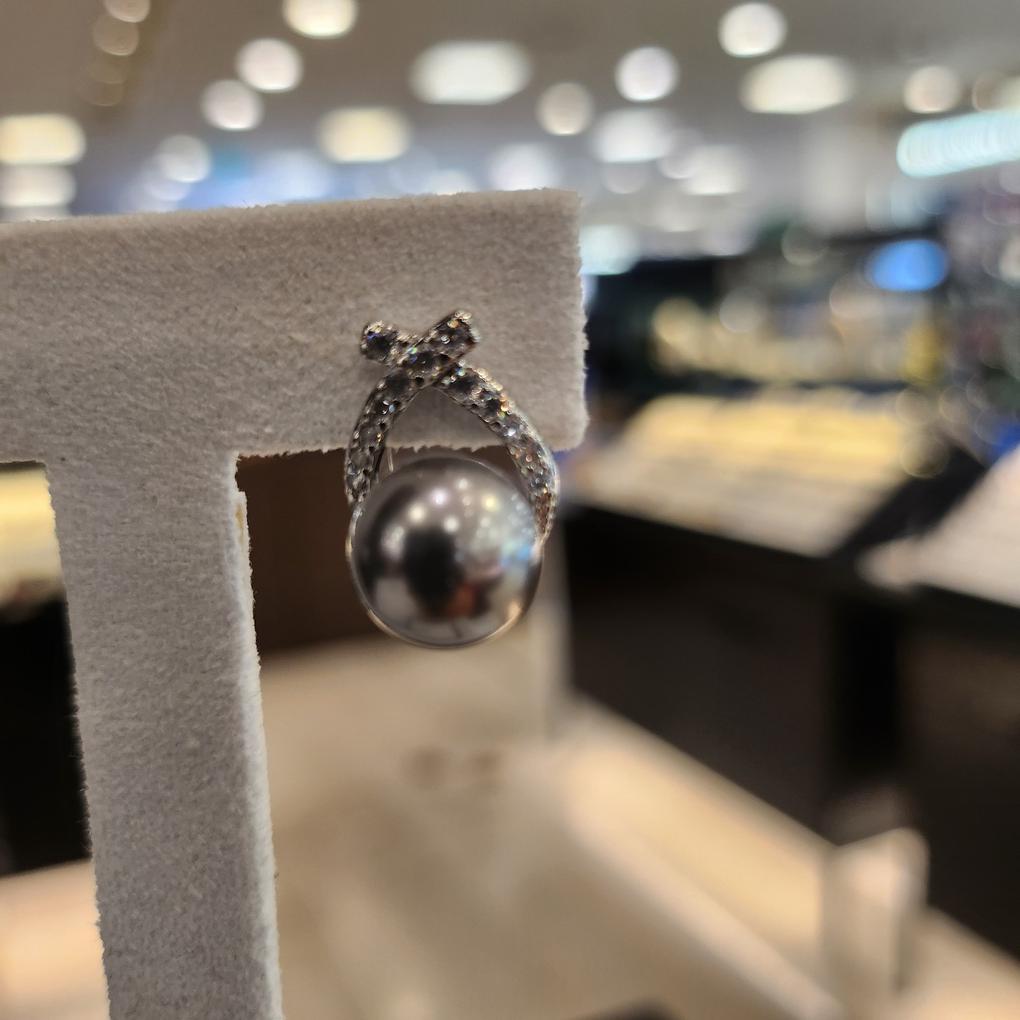 ARTRIA Waterdrop Pearl E-shaped Pearl Earrings SHGERKK0003WHF