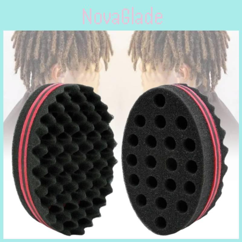 Oval Afro Curling Sponge For Styling And Defrizzing 145x95x55mm Dual Use