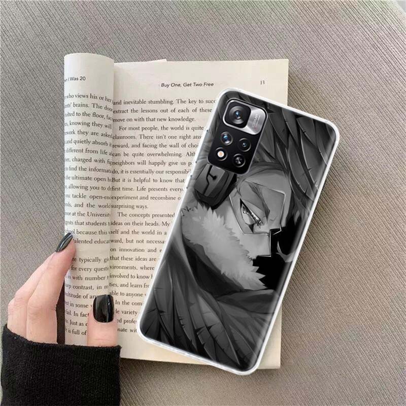 Anime MHA Hawks BNHA Phone Case For Redmi Note 13 12 Pro Plus 14 15 Pro 5G 11 11T 11E 11S 10 Pro 10S 9 9S Cover Cell Clear TPU C