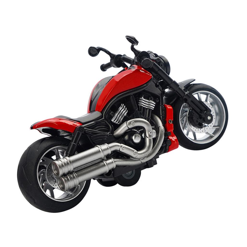 1: 12 Scale Pull Back Motorcycle Toy with Music Light Alloy Motorcycle Model for Boys Girls