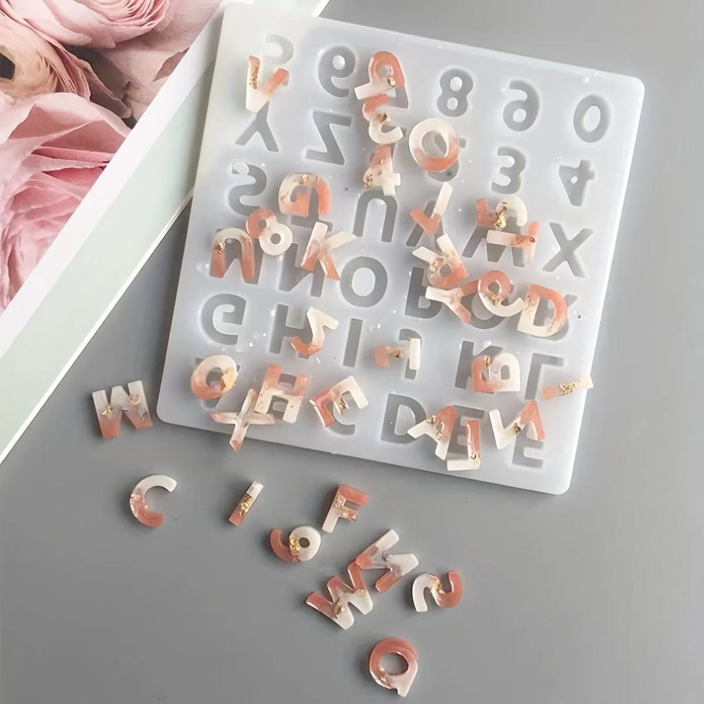 Small 26 Capital Letters Resin Silicone Mold Letter Epoxy Mold DIY Jewelry Making Accessories Digital Keychain Mold