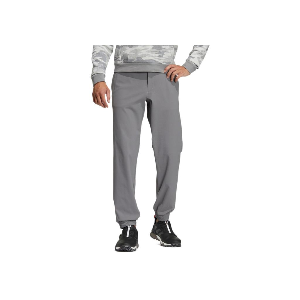 Adidas Solid Color Small Logo Label Elastic Cuff Sports Pants Men Bottoms Gray HG3252