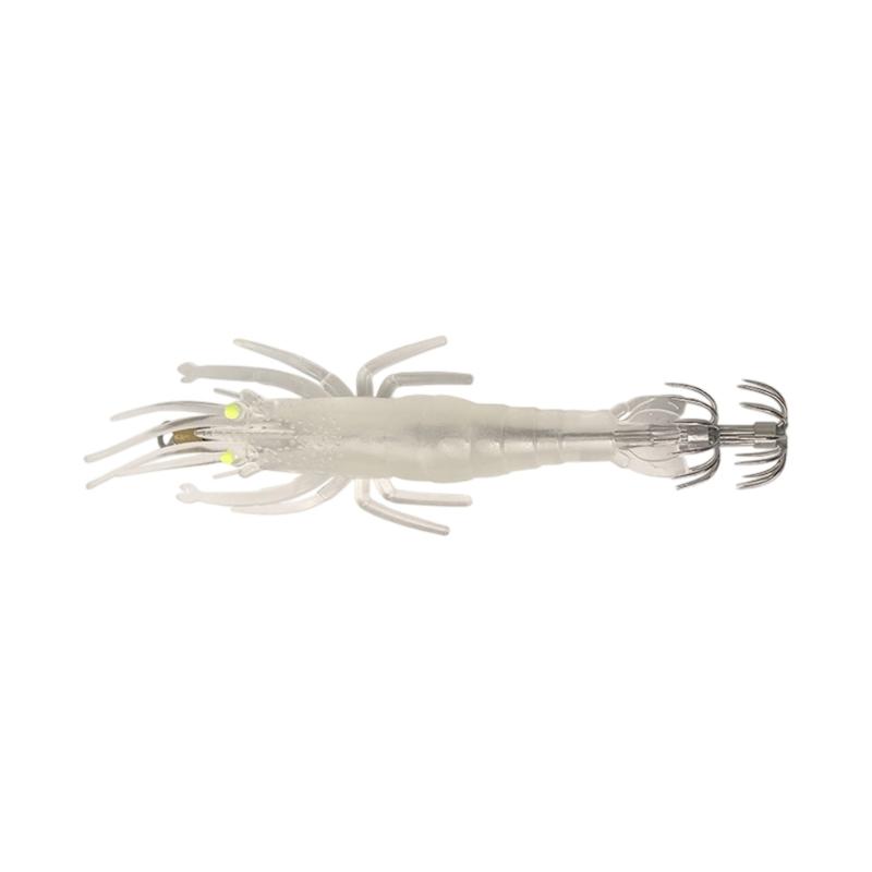 Shrimp Lures Baits Squid Jig 11cm 9.4g Glow Squid Jig Cuttlefish Hook Glow Jig Hook Saltwater Fishing Tackle