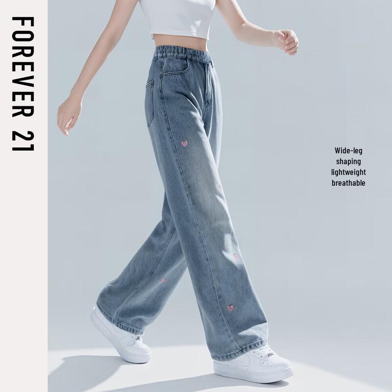 Джинсы для девочек FOREVER21 2025 Новые свободные широкие джинсы 120