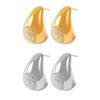18k Gold Titanium Steel Teardrop Diamond Earrings - European & American Fashion Jewelry