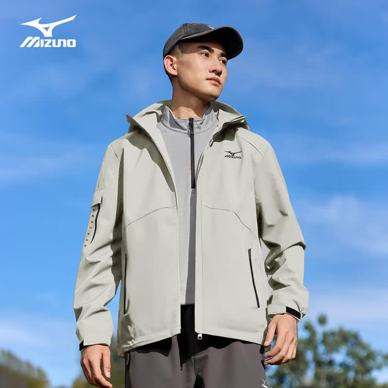 Mizuno Men's Hooded Windproof Waterproof Outdoor Jacket