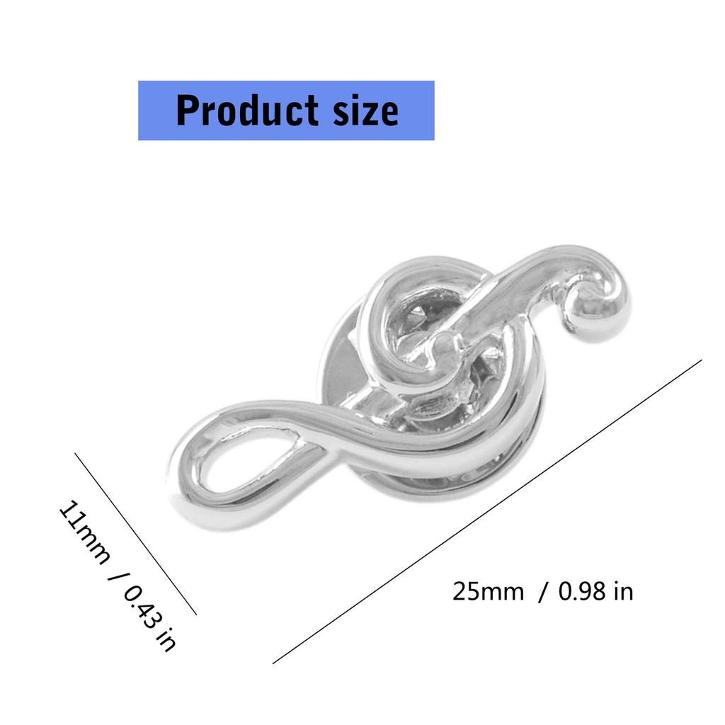 Elegant 3D Music Note Brooch Pin Classic Music Note Lapel Pin Jewelry with Durable Designs for Long Lasting Wear