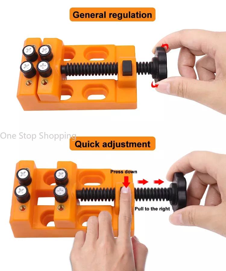 DIY Sculpture Craft Carving Tool Universal Jaw Bench Mini Drill Clamp Fixing Vise Parts Watch Jewelry Small Table Press