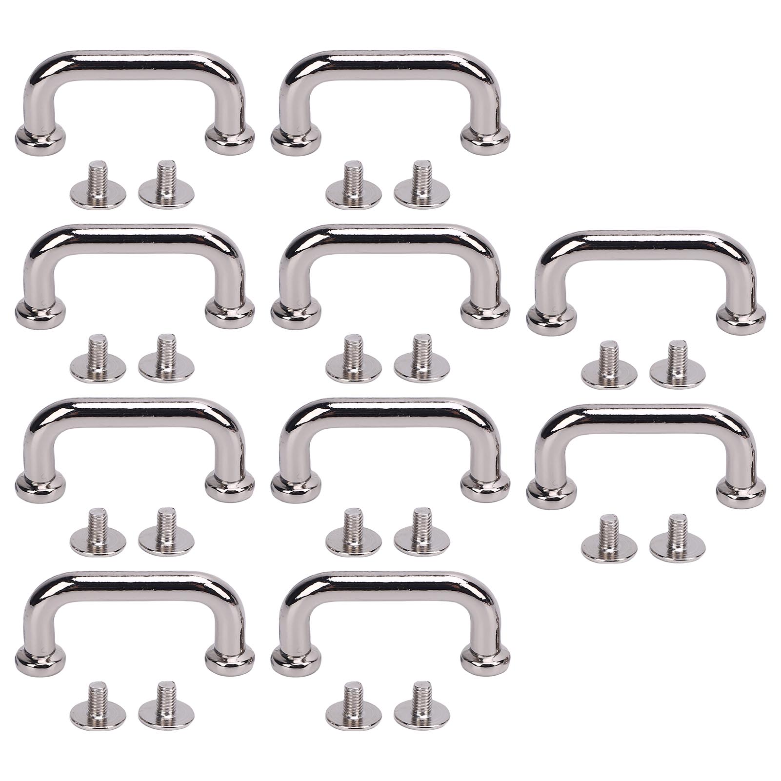 

10 наборов пряжек-мостов квадратные плоские цилиндрические из цинкового сплава для кожевенного ремесла 21,8x10,5x4,3 с 5,5 мм Silver