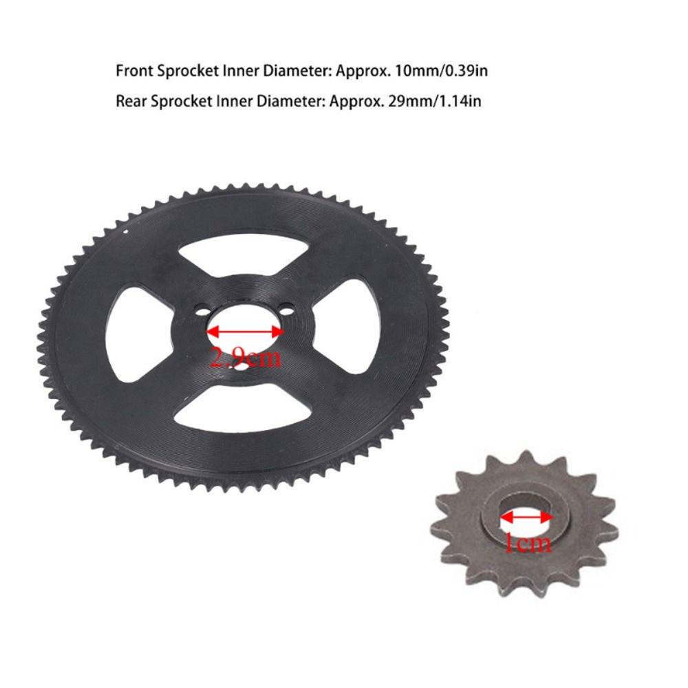 Steel 25H Chain Sprocket Set 29mm 80T Rear Sprocket Drive Chain Sprocket Set  E-Bike
