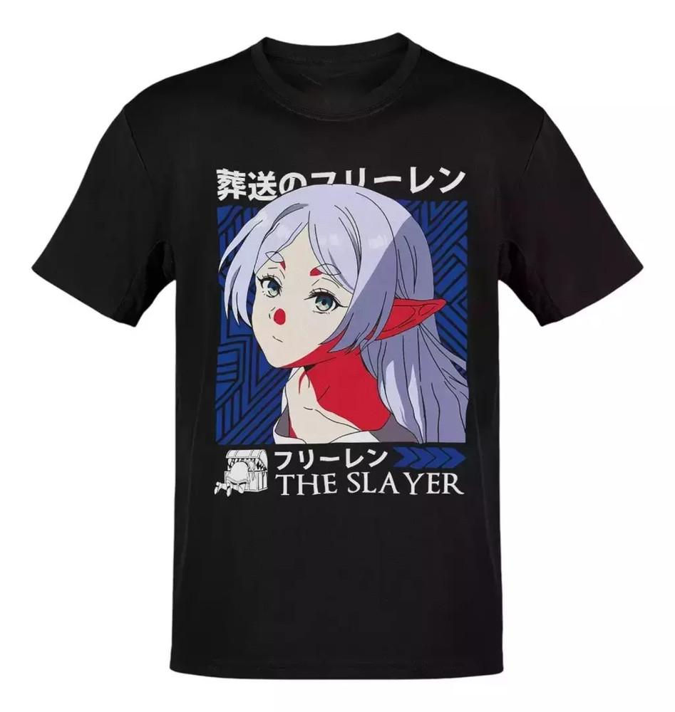 

Anime Frieren Frieren Blue Lines White T Shirt Size S - 5Xl Gift For Friends Unisex T-Shirt XXXXL