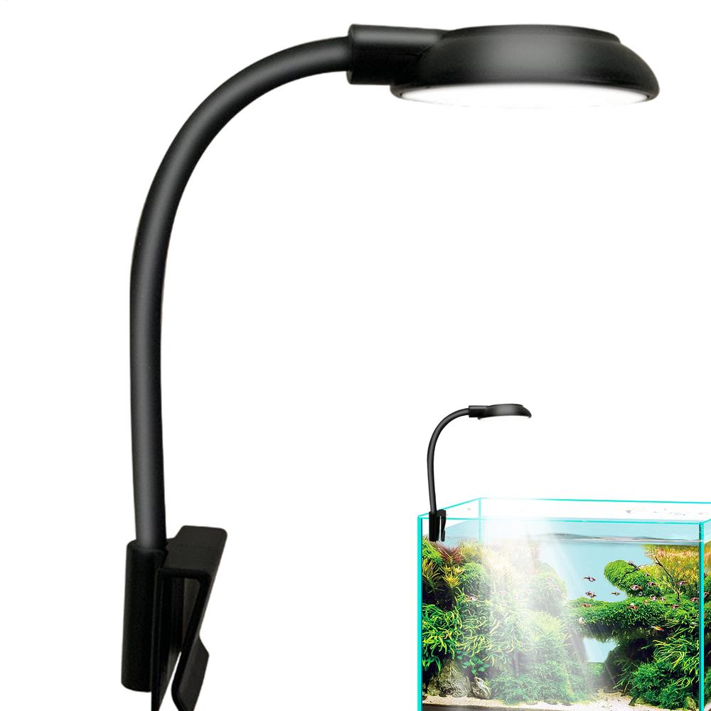 Clip On Aquarium Light LED Aquarium Light Fish Tank Lamp Adjustable Clamp 360 Degree Flexible Waterproof Aquarium Light Plant