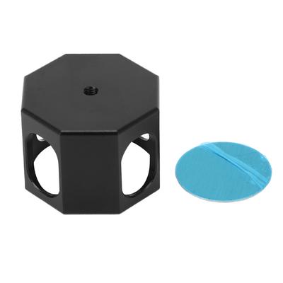 Billardkreidehalter Magnetisch Aluminium Tragbar Achteckig Pool Queue Kreideetui mit Schlüsselanhänger
