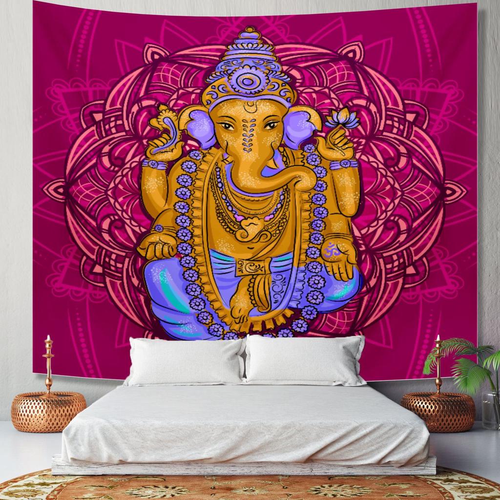 Large Golden Ombre Mandala Wall Tapestry Traditional Indian Hippie Room Decoration Oriental Artist Indian Bedroom Hanging