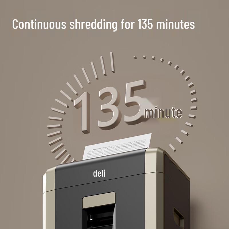 Deli High-Security Commercial Paper Shredder CN Plug (adapter Included)