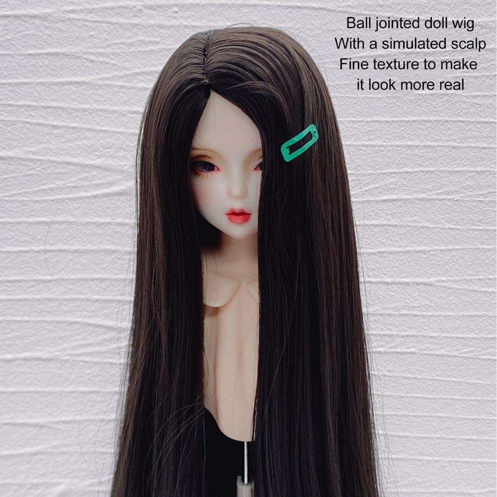Soft Ball Jointed Doll Wig Trimmable 1/4 Doll Wig Doll Accessories Doll Wig Playing Use