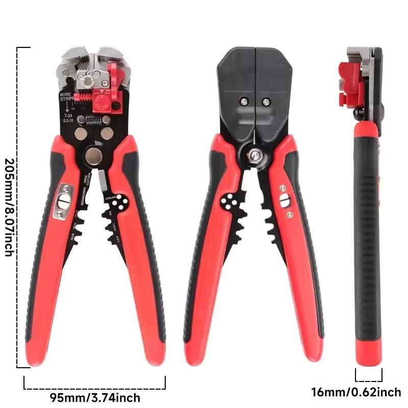 Metric 5-in-1 Automatic Wire Stripper Cutter Pliers for 0.2-10mm² Wires