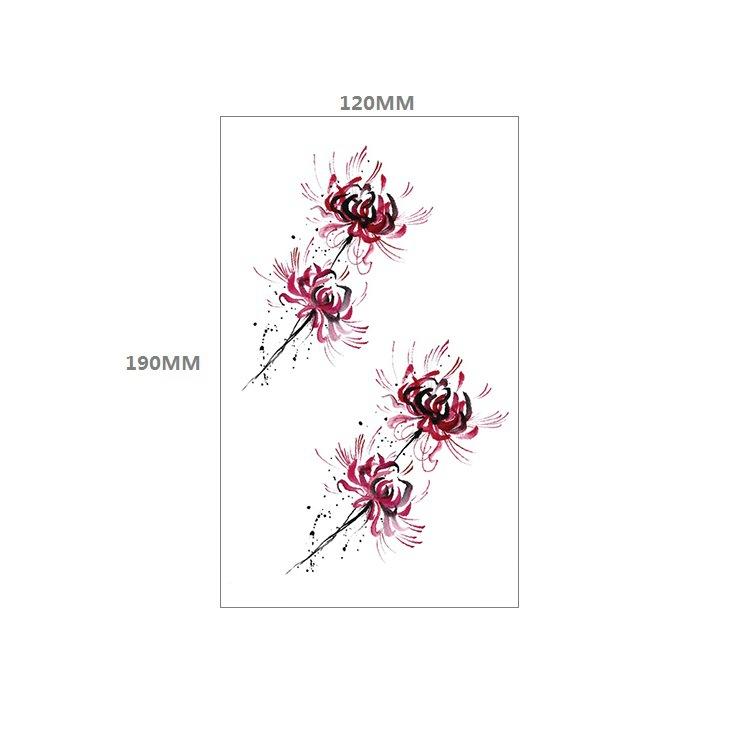 Waterproof Tattoo Sticker Girl Colored Rose Lotus Bohemian Brahma Totem Chest Back Cover Tattoo