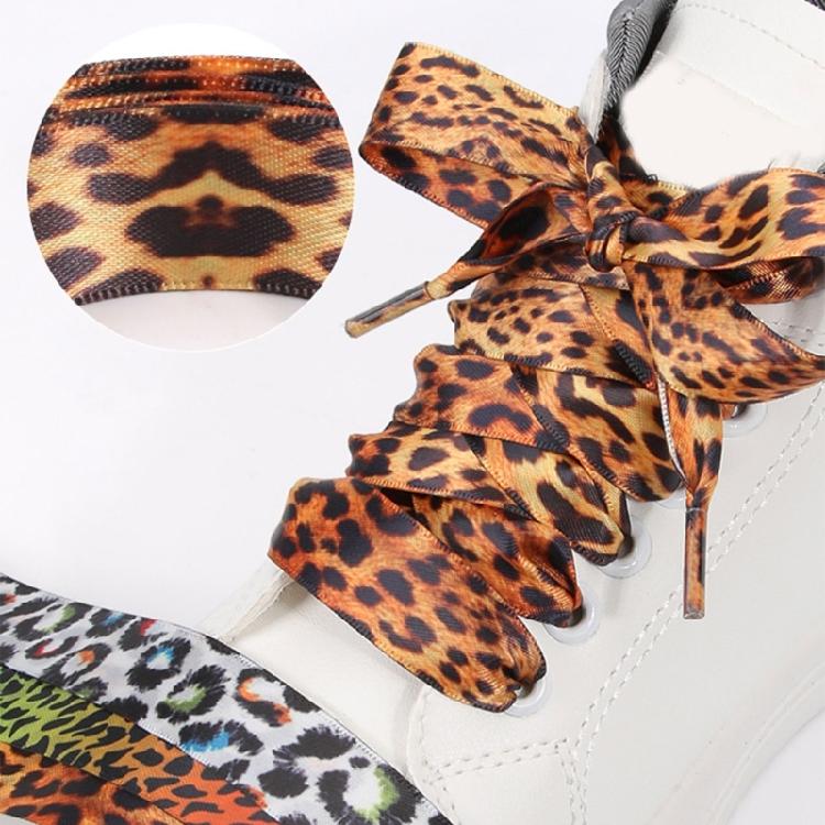 Leopards Print Tie Dye Shoe Laces for Canvas Shoe Strong Polyester Materials for Everyday Reliability