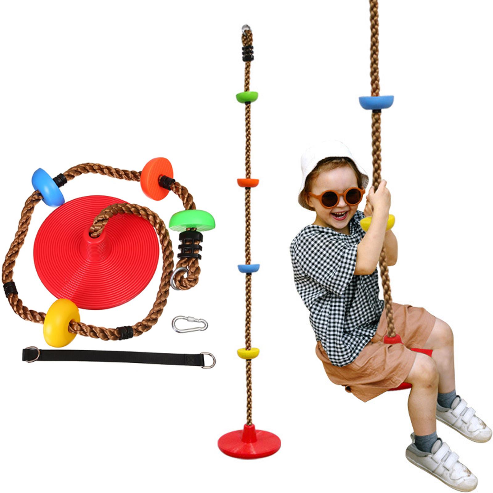 Children s Tree Swing, 100KG Load Capacity, Climbing Rope With Seat And Disc Swing Chair Set, Outdoor Backyard Playground Accessories. One Size