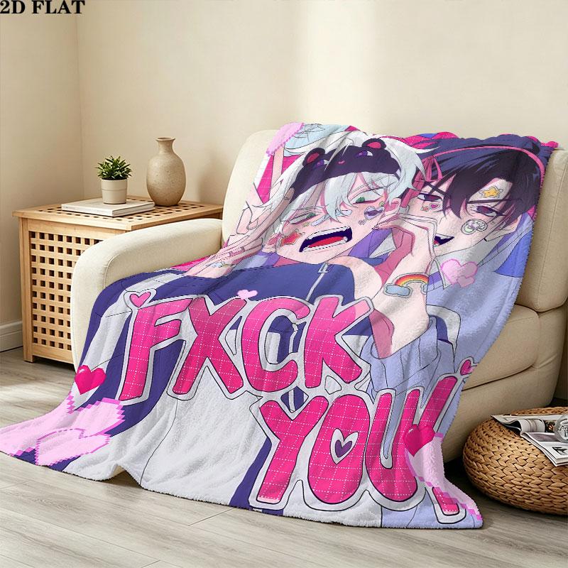 1PC Alien Stage Patterned Flannel Blanket Suitable For All Seasons For Home Decor Warmth And Comfort Gifts Holiday Present