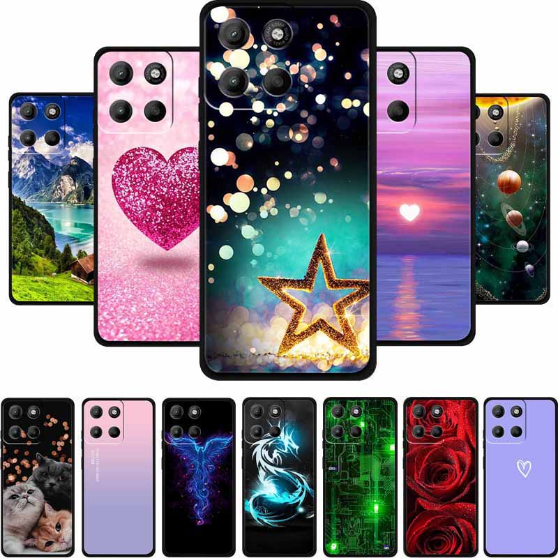 Case For Motorola Edge 60 Pro Case Black Silicone Soft Back Cover For Motorola Edge 60 Fusion 60S Phone Case Protective Shell