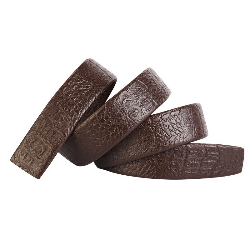 Belt for Men's Genuine Leather Crocodile Leather Pattern Automatic Buckle Belt for Men's Cowhide Straps Casual Business