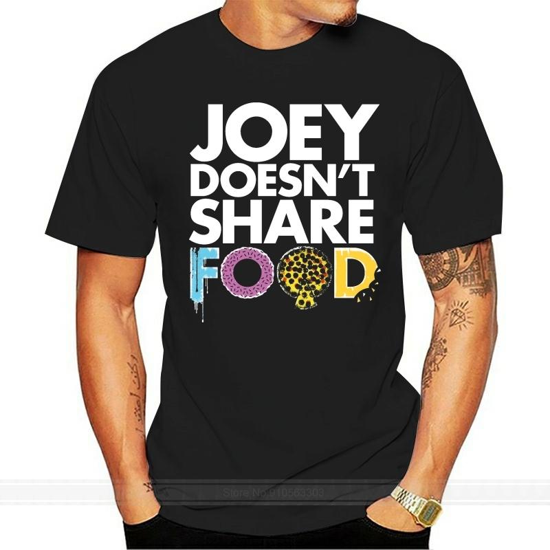 Joey teilt kein Essen T-Shirt Friends TV-Serie Geschenk Gedrucktes Kurzarm-T-Shirt männliche Marke T-Shirt Herren Sommer Baumwoll-T-Shirt L