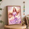Disney Rapunzel Oil Paint Hand Painting Kit Decoration Classic Style Home Decor Elegant Princess Floral Art DIY Wall Canvas Gift 123
