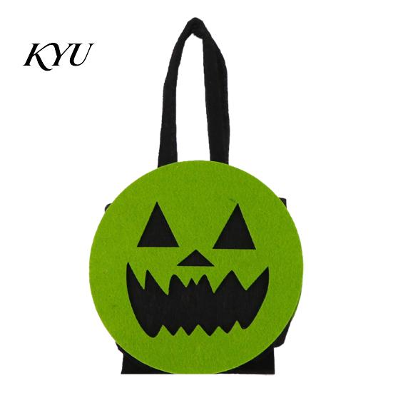 Portable Candy Storage Containers Halloween Felt Trick or Treat Bags, Cartoon Owl Bat Devil Pumpkin Kids Durable Pails Handheld Tote Reusable