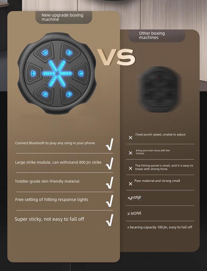 Bluetooth Smart Music Boxing Wall Target for Home Training