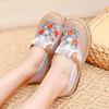 Summer Cloth Shoes Linen One Pedal Breathable Non-slip Mother Shoes Fisherman Shoes  Sole Lazy Casual Shoes