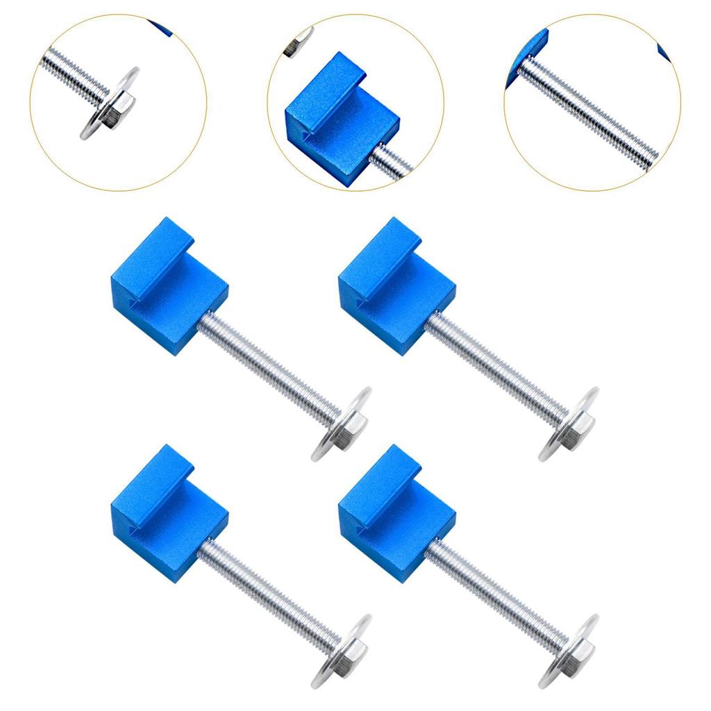 4Pcs Truck Tool Box Tie Downs Strong Structure Wear Resistant Professional Universal Easy Use Pickup Crossover Mounting Clamps