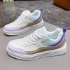 TUINANLE Sports Shoes for Women Lace Up Casual Leather Platform Sneakers Female Breathable Running Shoes