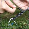 10-30PCS Heavy Duty Metal Tarp Stakes 15cm Galvanized Steel Tent Pegs Guyline Hook Ground Anchors for Outdoor Backpacking Bushcraft Fix