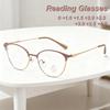 Fashionable And Personalized Metal Frame Cat Eye Women'S Reading Glasses Ultra Light Neutral Luxurious Anti Blue Light Glasses