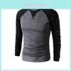 Premium Quality Men's Slim Fit Crew Neck Long Sleeve Raglan Tee For Casual Comfort