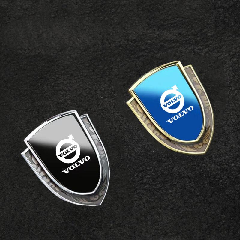 AABAO1 Car Metal Shield Emblem Car Side Fender Body Trunk Emblem Badge Logo Sticker For Volvo Xc60 Xc90 V40 V60 V50 S60 Car Accessories