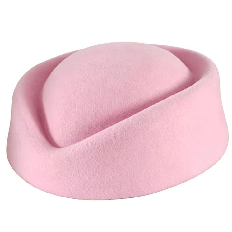 Classical French Flight Attendant Hat Polyester Stewardess Costume Accessoris Women Winter Fashion Headwear