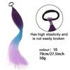 Long Straight Dyed Golden Ponytail Wig Synthetic Ponytail Wig Female Wig Shiny Heat-resistant Easy To Wear Party Use