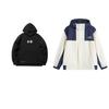 Letter Print Loose Comfortable Long Sleeve Sweatshirt Versatile Color Block Warm Jacket Casual Sports Suit AFDU927-2+AWDT583-1
