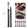 Waterproof Sweatproof Eyebrow Pen 4-Head Fork Tip Eye Brow Enhancer Long Lasting Eyebrow