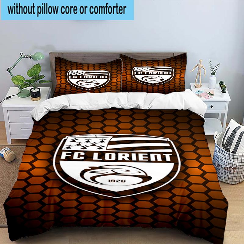 3PCS Lori-ent Football Club Bedding Set,Including 1pc Duvet Cover And 2pcs Pillowcases Perfect for Bedroom, Dormitory, Fan Christmas gift