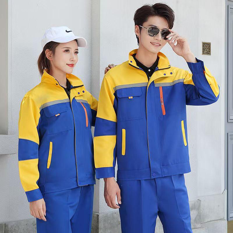 Unisex Workwear Set: Durable Long Sleeve Uniform for Auto Repair and Construction