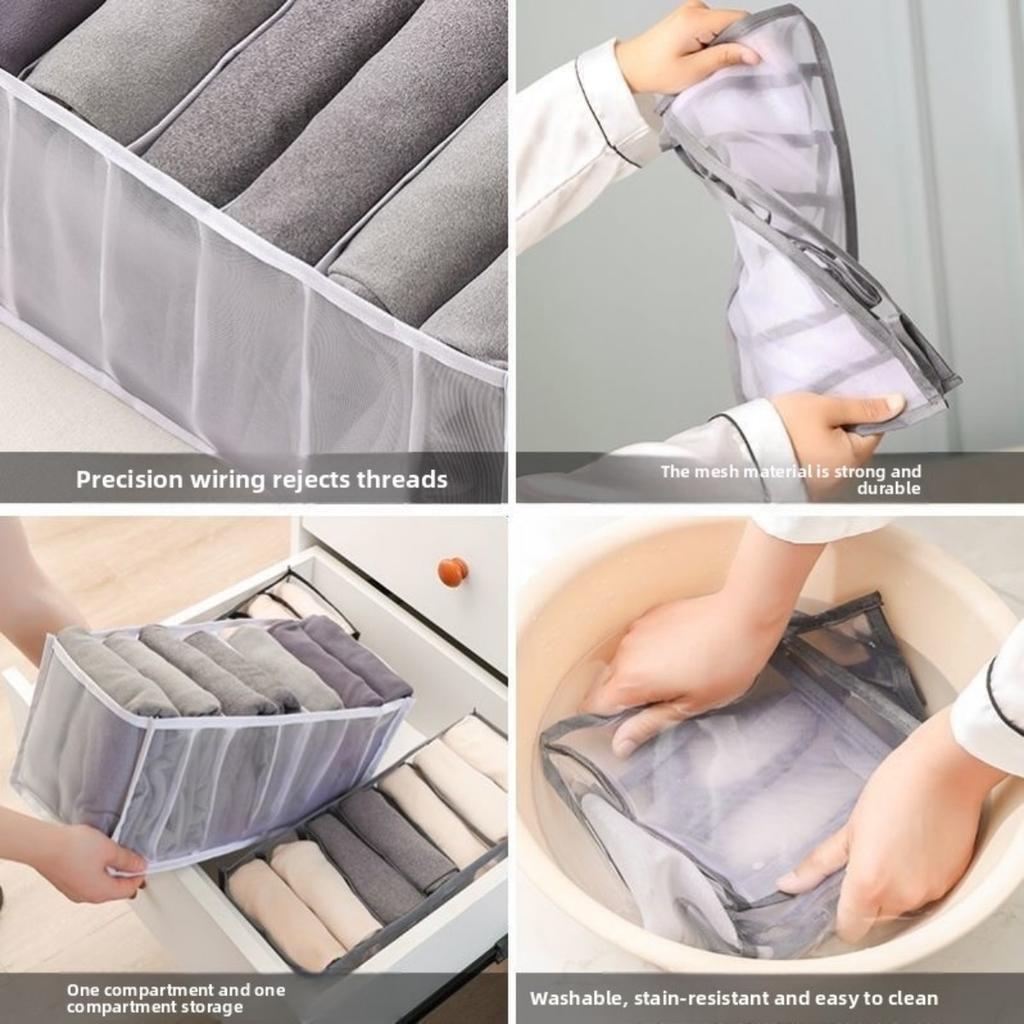 Faltbarer Schubladen-Kleiderschrank-Organizer mit Griffen für Unterwäsche und Kleidung