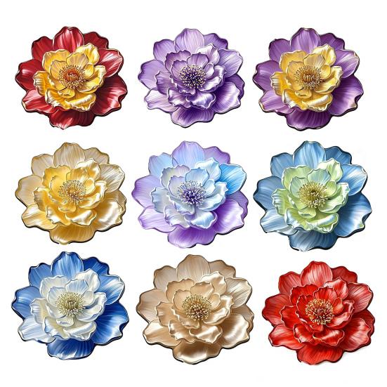 3D Visual Floral Rug Realistic Flower Non-Slip Absorbent Floor Mat Washable Decorative Living Room Rug for Kitchen Bedroom Bathroom