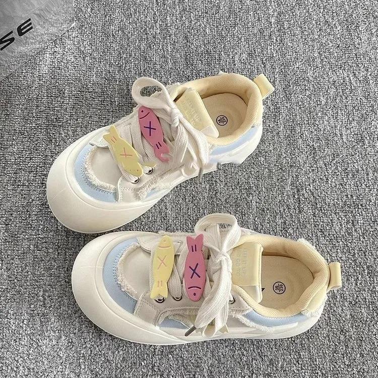 Fashion Designer Women Breathable Vintage Sneakers Green Shoes For Girls Thick Heel Sneakers Casual Running Platform Y2K Lolita Shoes