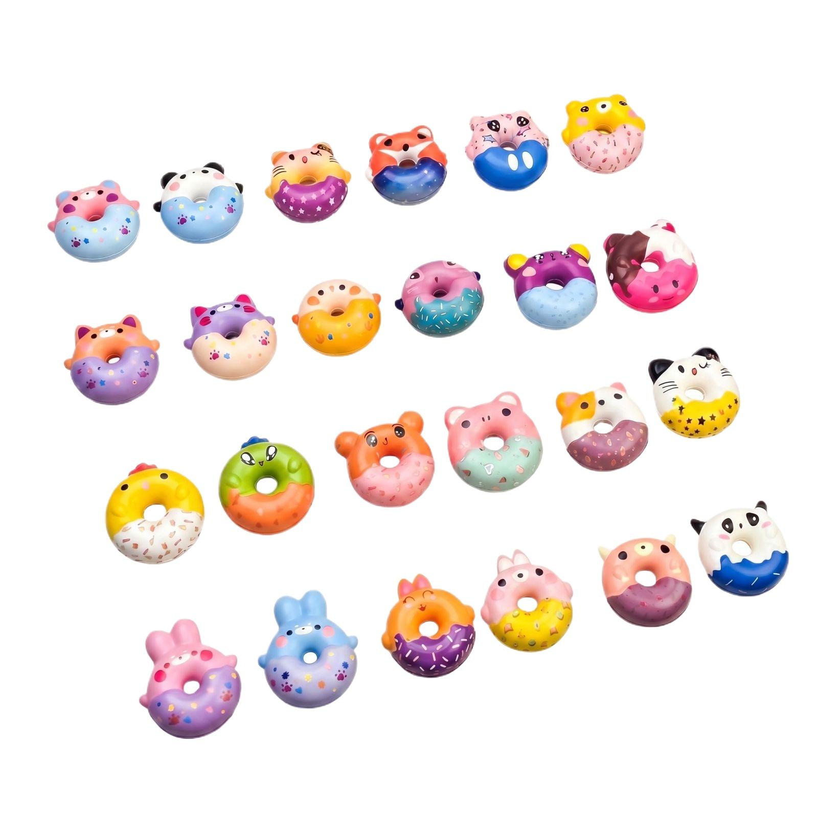 

Animal Donut Stress Relief Toy Assorted Styles Soft Squeeze Decompression Toy for Office Desk School Home Random Pattern Delivery One Size